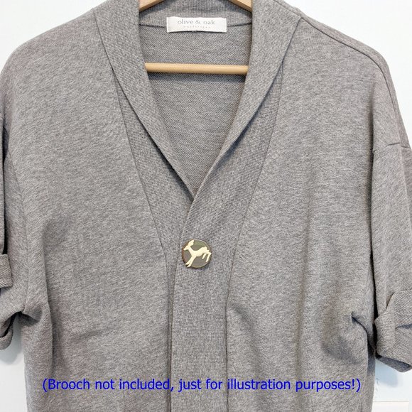 Olive & Oak heather grey "sweatshirt" sweater shrug cardi - Picture 2 of 4